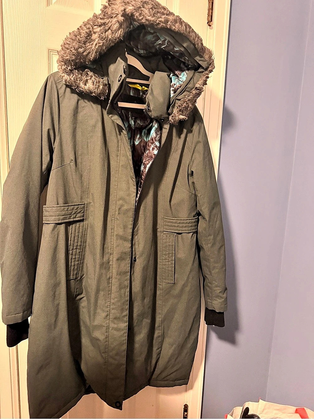 Basin + Range Hooded Down Coat Green Size XL